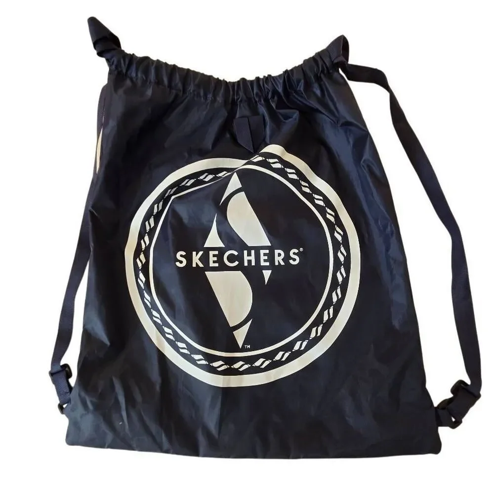 Skechers Navy Blue Nylon Drawstring Tote Bag